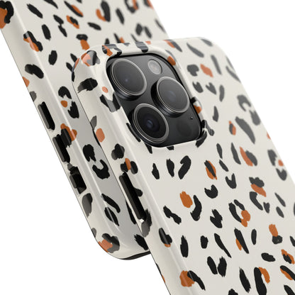 Leopard Print Tough Phone Case — Stylish Protective iPhone Cover