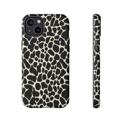 Black and White Cowhide Phone Case — Protective Tough Case