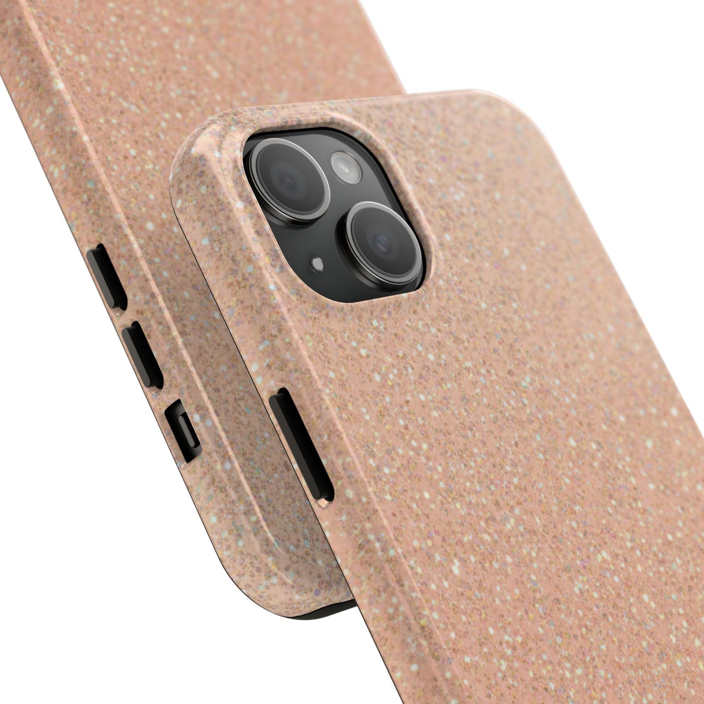 Glitter Rose Gold Tough Phone Case — Sparkling Protective iPhone Cover