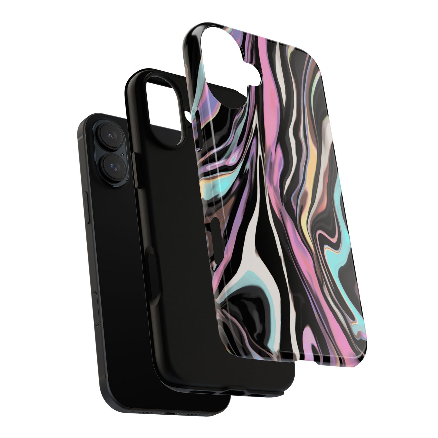 Abstract Marble Tough Phone Case — Pastel Swirl Protective Cover