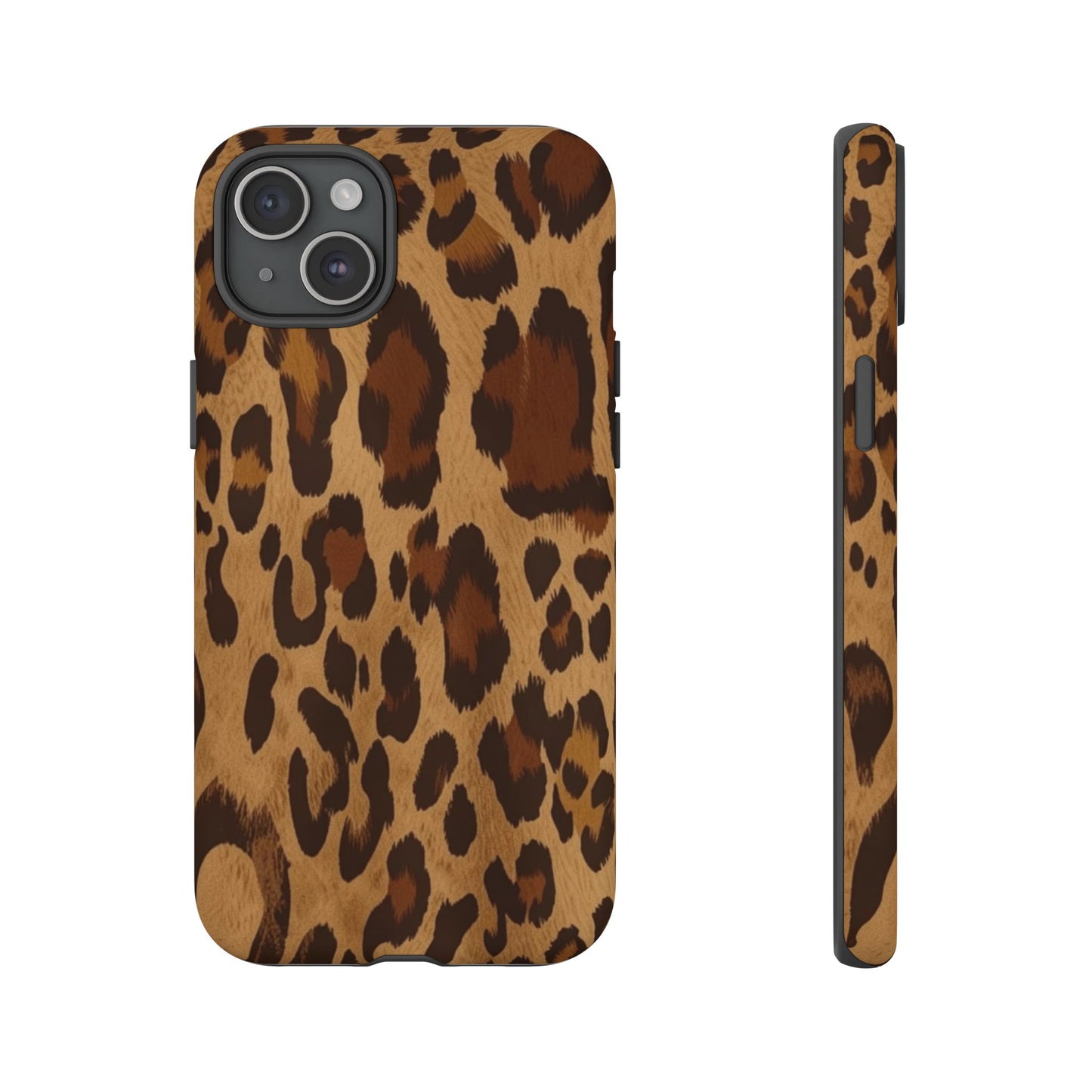 Leopard Print Tough Phone Case — Durable Animal Print Protective Cover