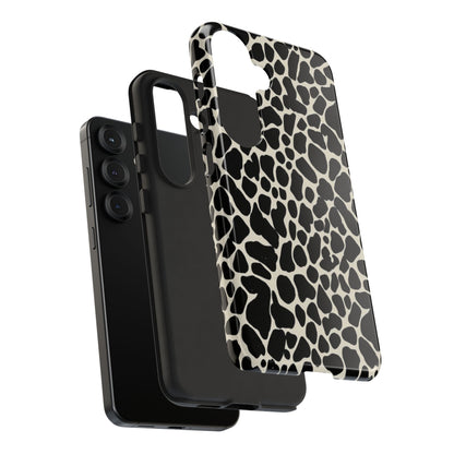 Black and White Cowhide Phone Case — Protective Tough Case