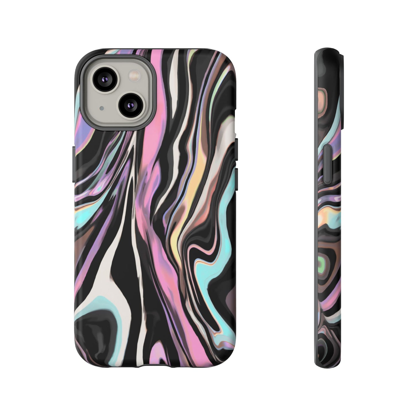 Abstract Marble Tough Phone Case — Pastel Swirl Protective Cover