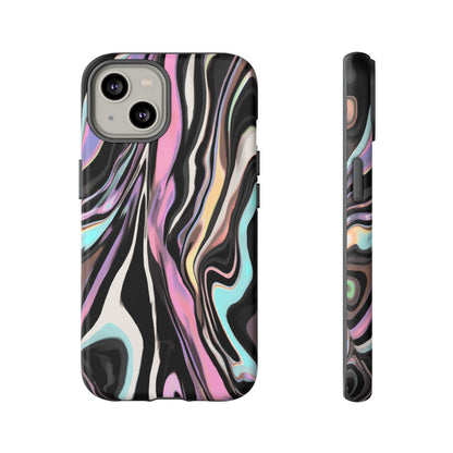 Abstract Marble Tough Phone Case — Pastel Swirl Protective Cover