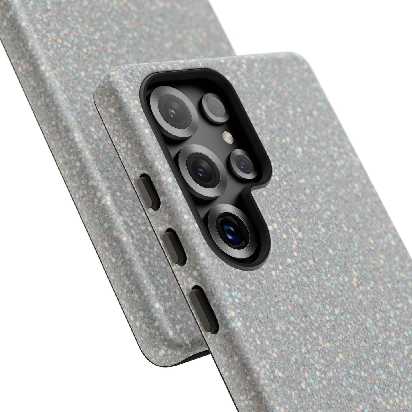 Glitter Silver Tough Phone Case — Sparkling Protective Phone Case