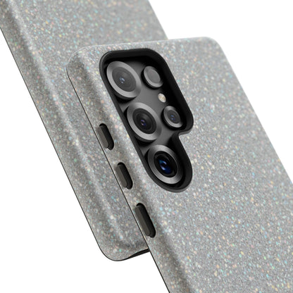 Glitter Silver Tough Phone Case — Sparkling Protective Phone Case