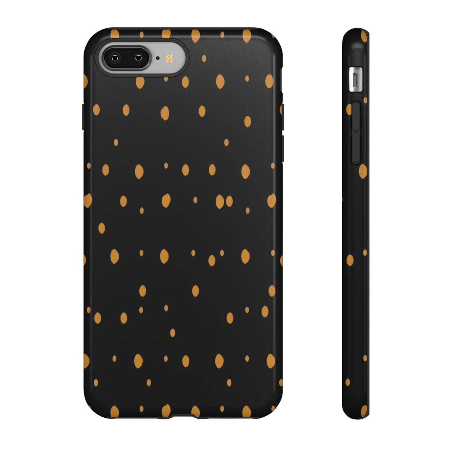 Black & Gold Dot Tough Phone Case — Protective Sparkle Pattern