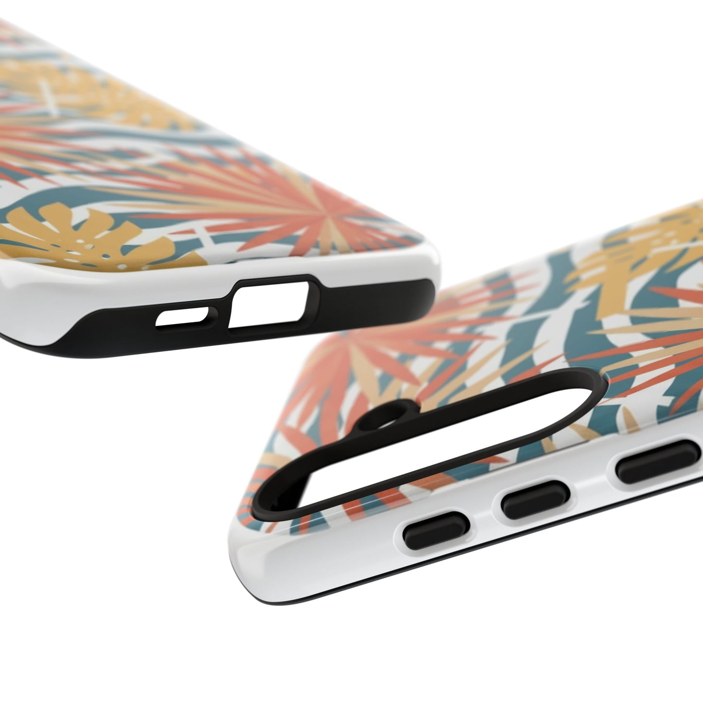 Tropical Palm Tough Phone Case – Retro Wave Floral Protective Cover