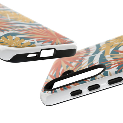 Tropical Palm Tough Phone Case – Retro Wave Floral Protective Cover