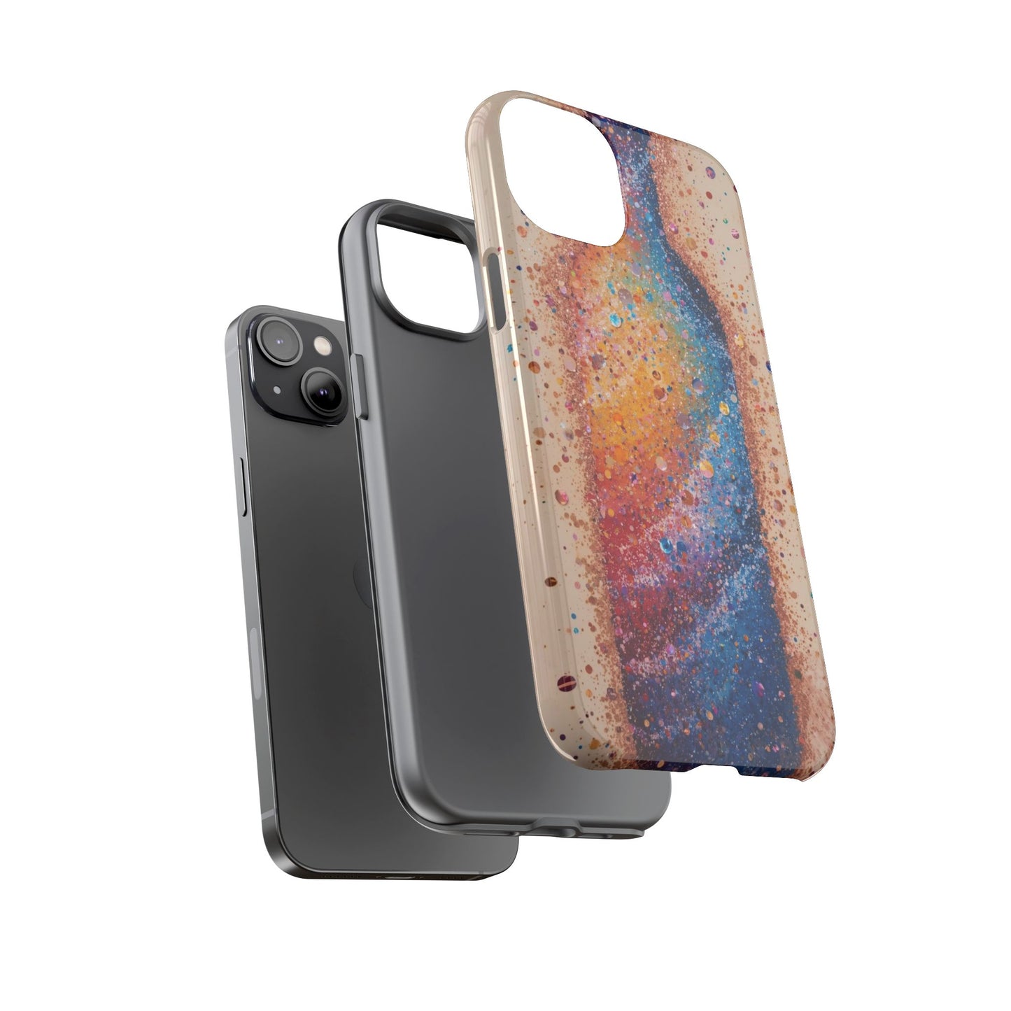 Galaxy Bottle Tough Phone Case — Colorful Nebula Splash iPhone Cover