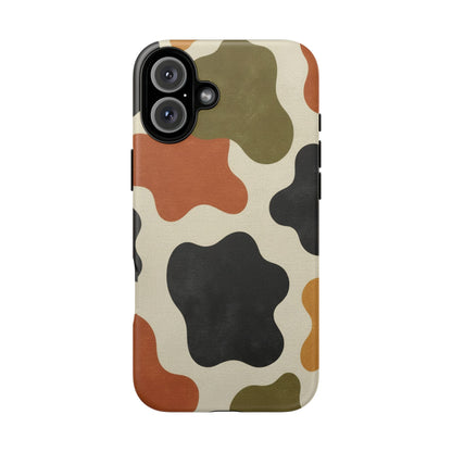 Retro Abstract Camouflage Phone Case — Earth Tone Tough Case
