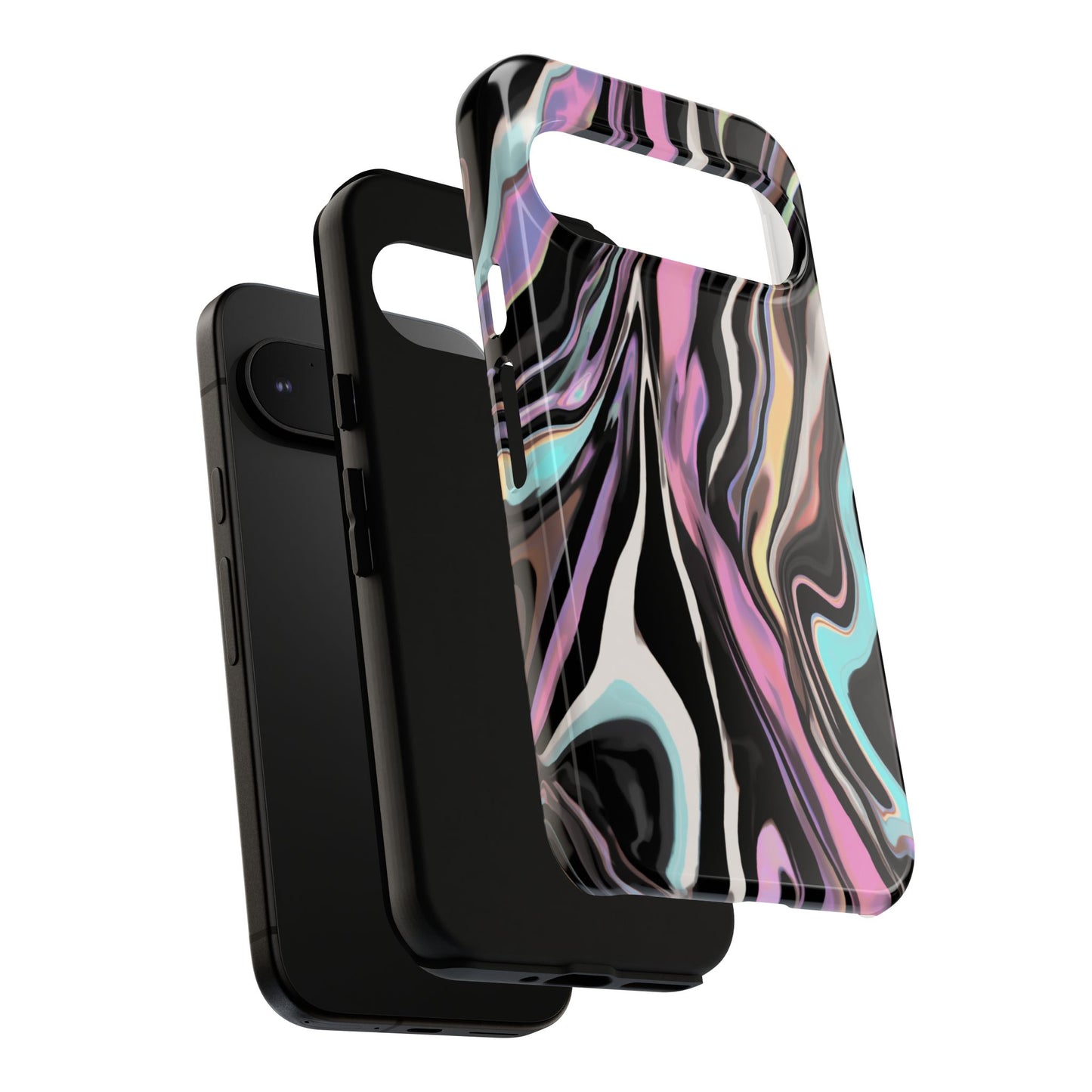 Abstract Marble Tough Phone Case — Pastel Swirl Protective Cover