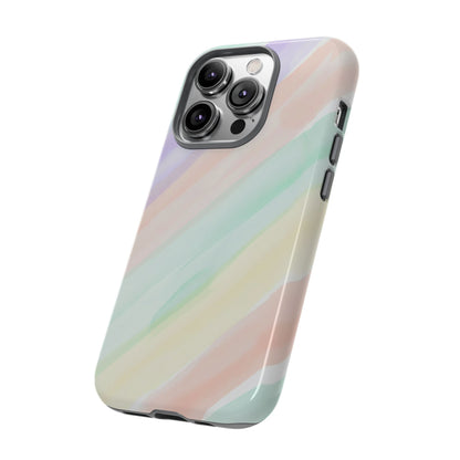 Pastel Watercolor Stripe Tough Phone Case