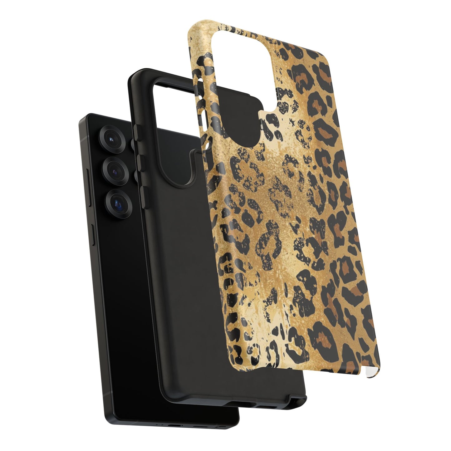 Leopard Print Tough Phone Case — Durable Protective iPhone Cover