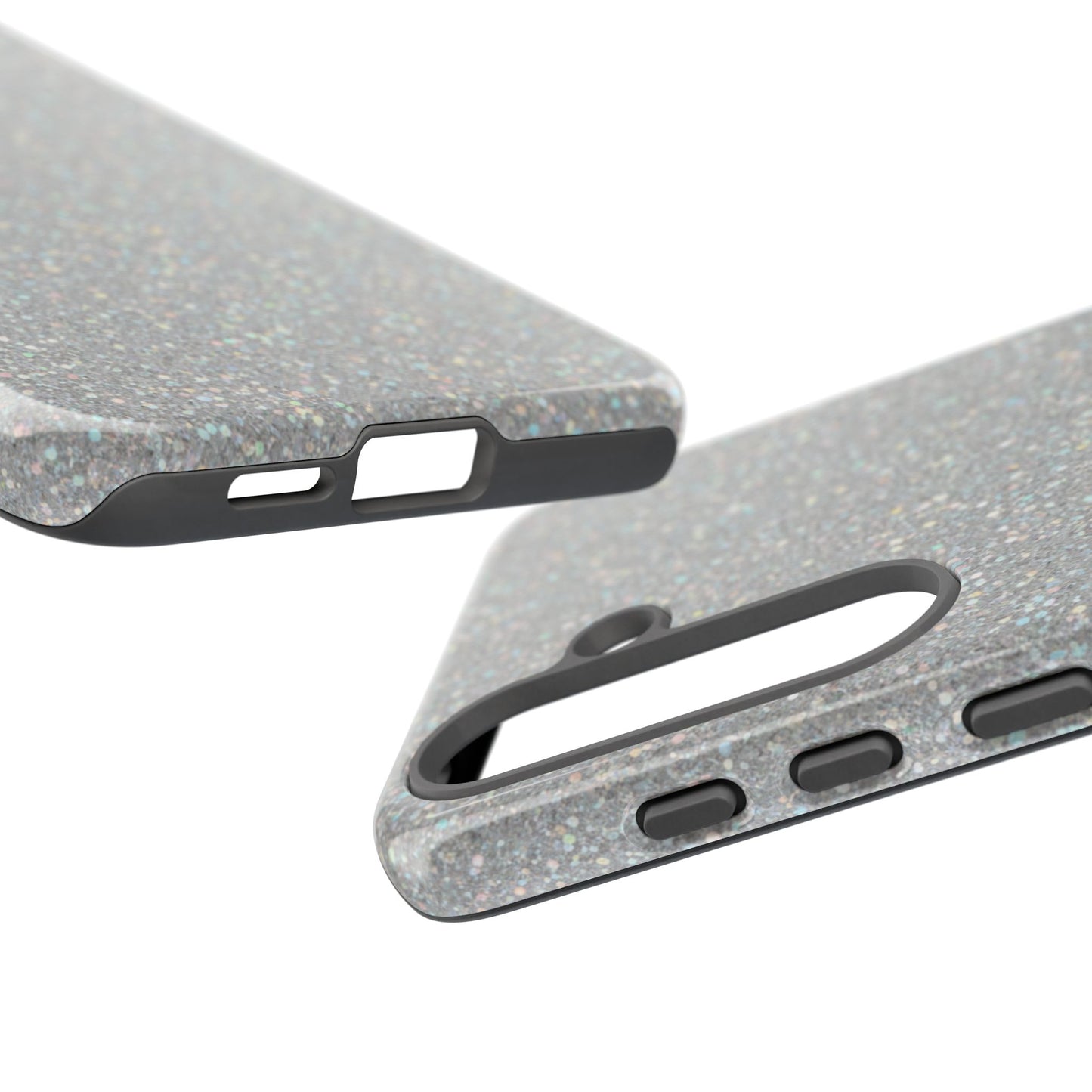 Glitter Silver Tough Phone Case — Sparkling Protective Phone Case