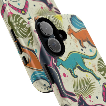 Tough Cases — Colorful Surfing Kangaroo Phone Case