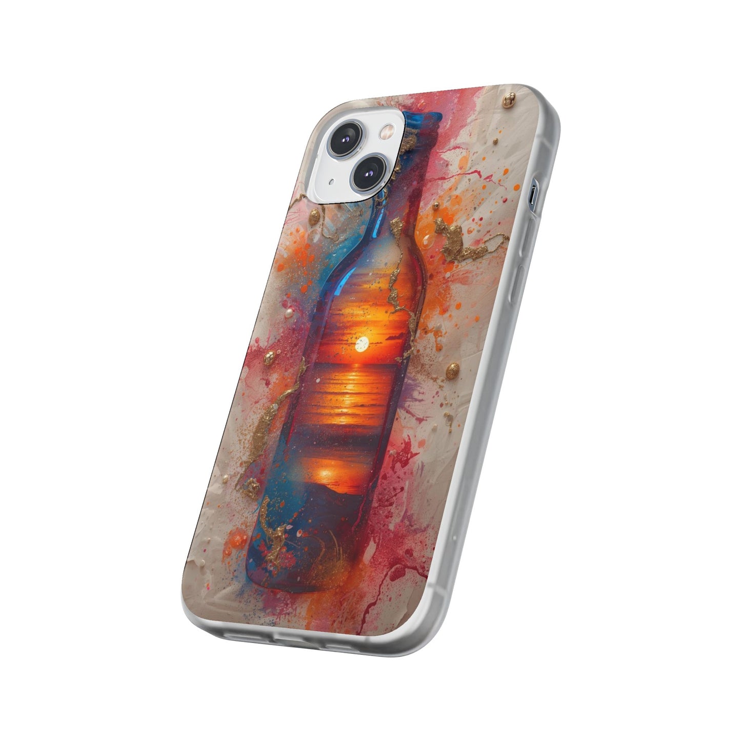 Copy of Floral Holographic Phone Case — Iridescent Leaves & Flowers Flexi Case
