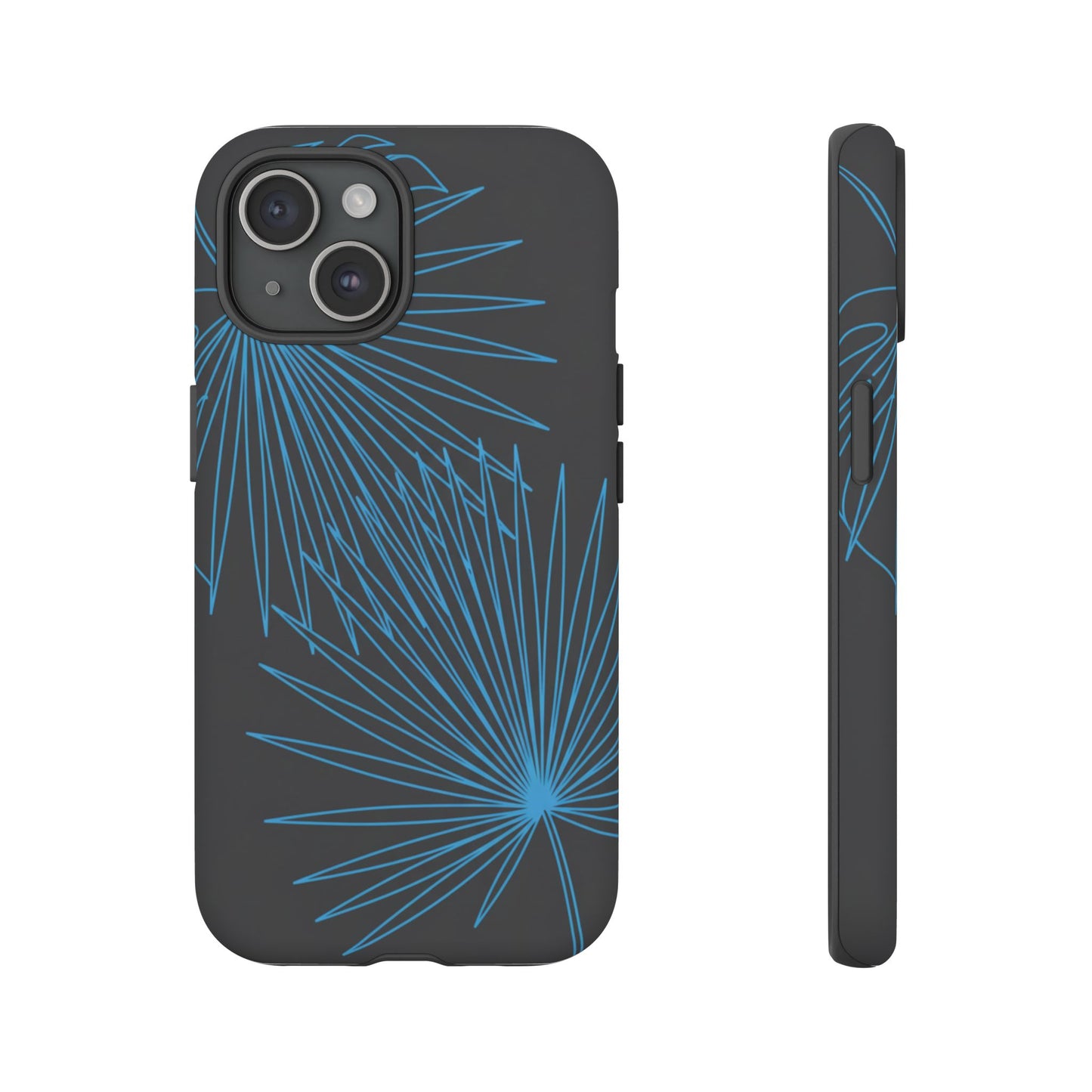 Blue Dandelion Burst Tough Phone Case — Protective Floral iPhone Cover