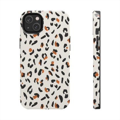 Leopard Print Tough Phone Case — Stylish Protective iPhone Cover