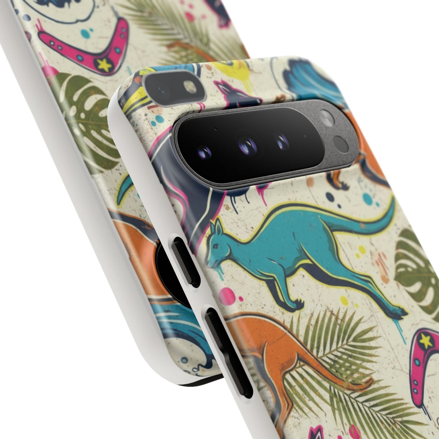 Tough Cases — Colorful Surfing Kangaroo Phone Case