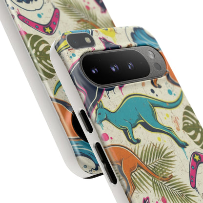 Tough Cases — Colorful Surfing Kangaroo Phone Case