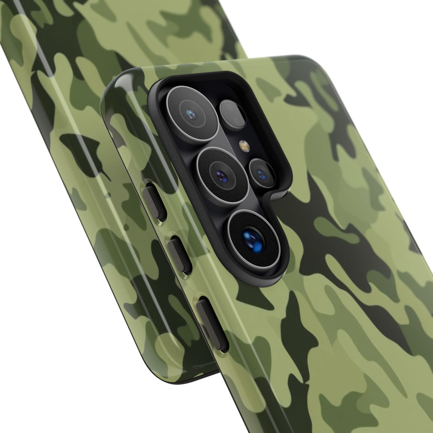 Camo Tough Phone Case — Military Green Protective iPhone Cover