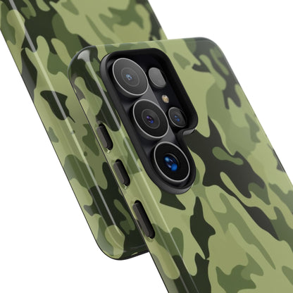 Camo Tough Phone Case — Military Green Protective iPhone Cover