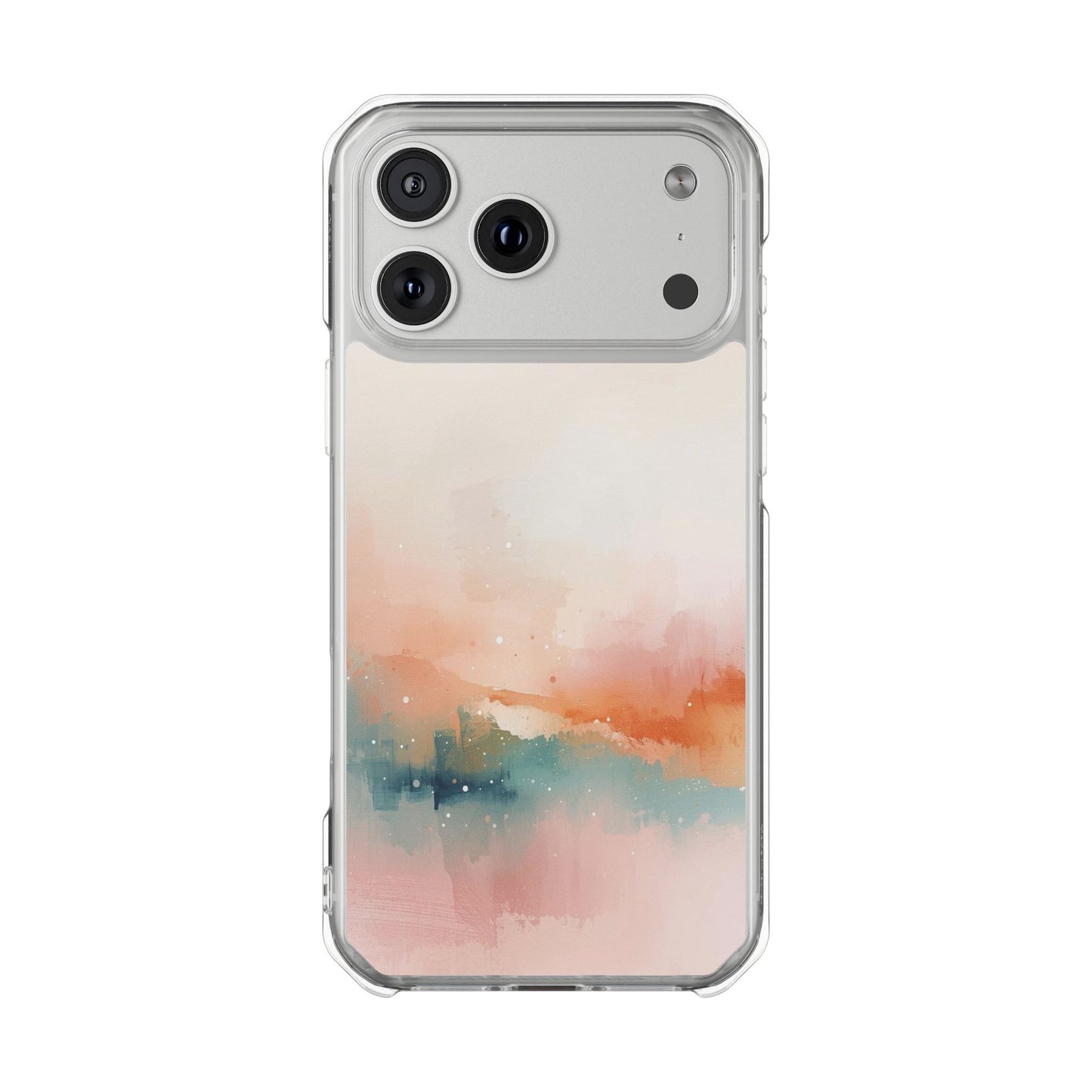 Clear Magnetic Impact Phone Case — Pastel Watercolor Sunset Design