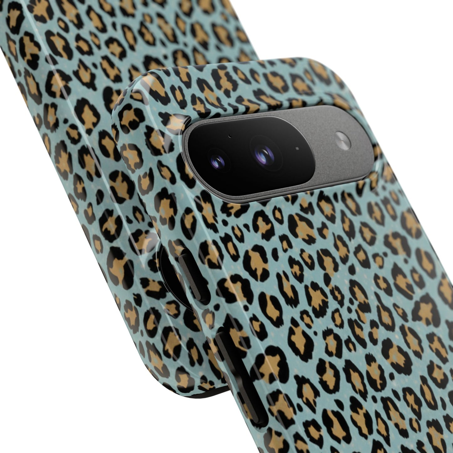 Leopard Print Tough Phone Case - Blue Cheetah Protective Cover