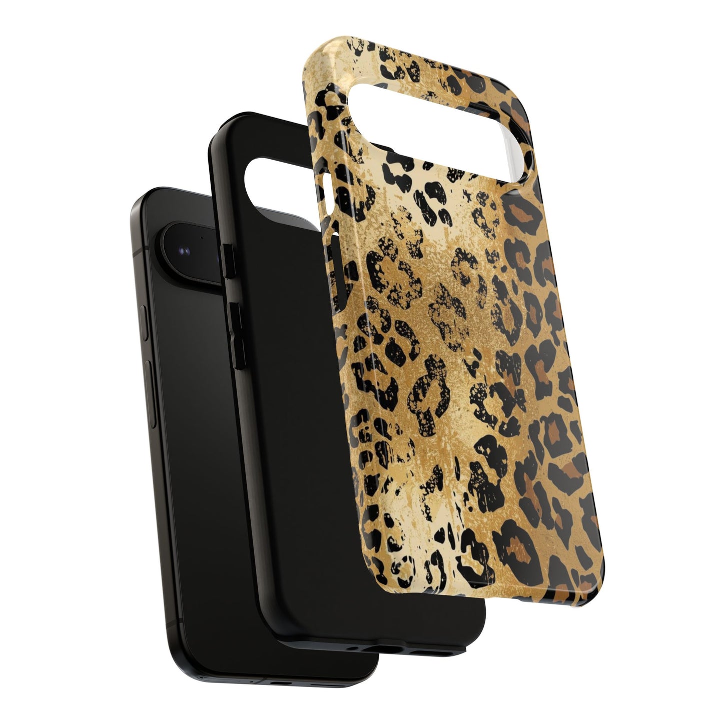 Leopard Print Tough Phone Case — Durable Protective iPhone Cover