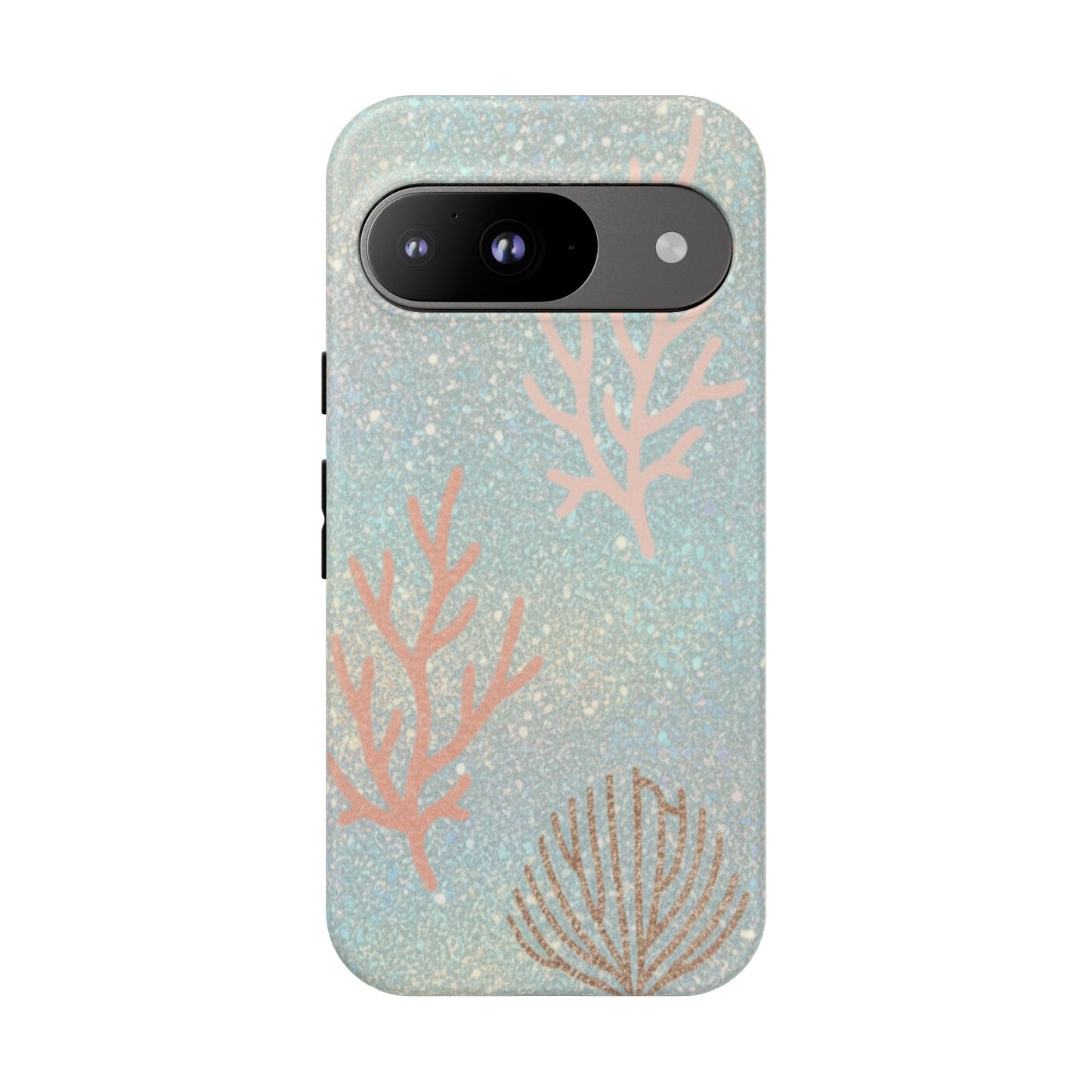 Seafoam Sparkle Phone Case – Coral & Seashell Tough Case