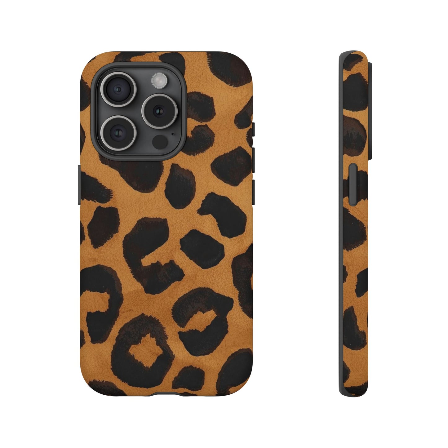 Leopard Print Tough Phone Case — Protective Animal Print iPhone Case