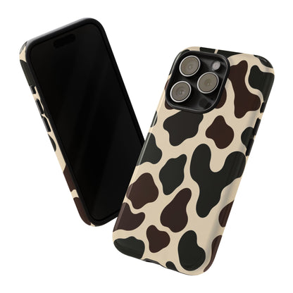 Cow Print Phone Case — Black & Cream Protective  Case