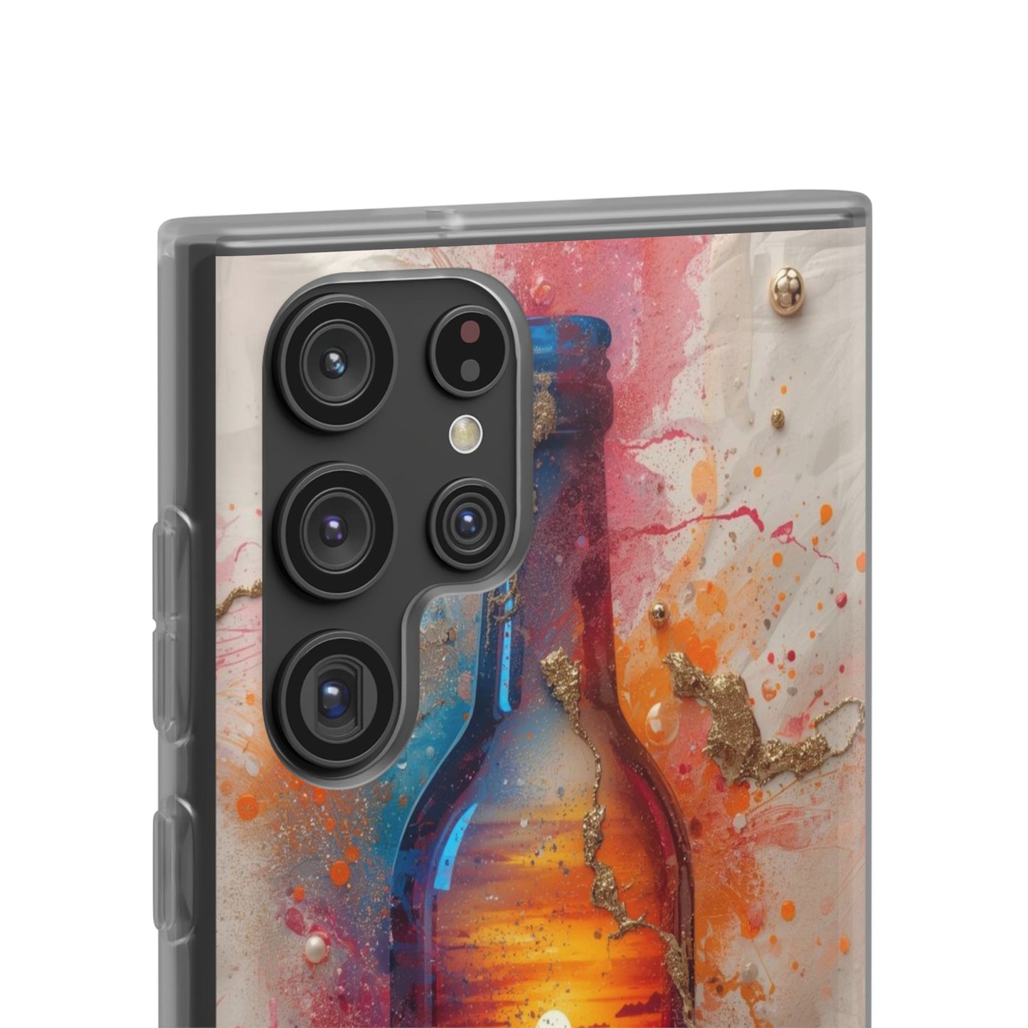 Copy of Floral Holographic Phone Case — Iridescent Leaves & Flowers Flexi Case