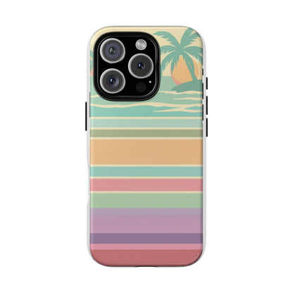 Tough Case — Retro Pastel Sunset Palm Tree Phone Case