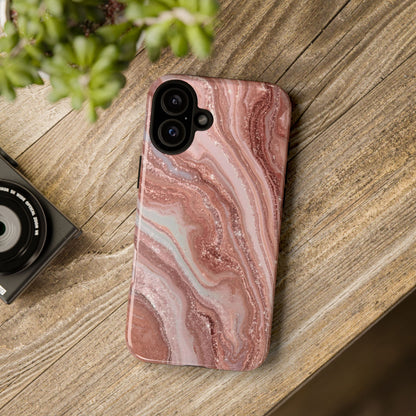 Rose Gold Marble Tough Phone Case