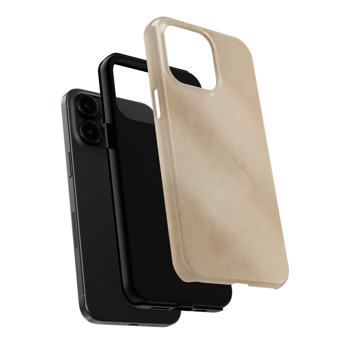 Tough Phone Case — Vintage Beige Marble Protective Phone Cover