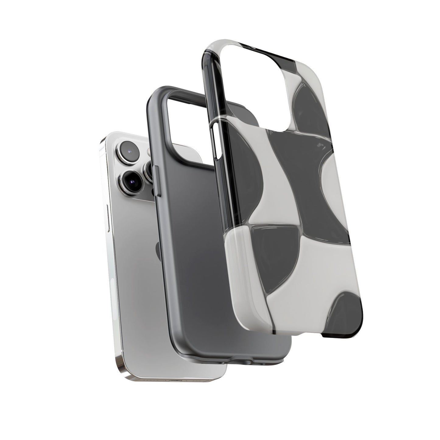 Black & White Abstract Pattern Tough Phone Case