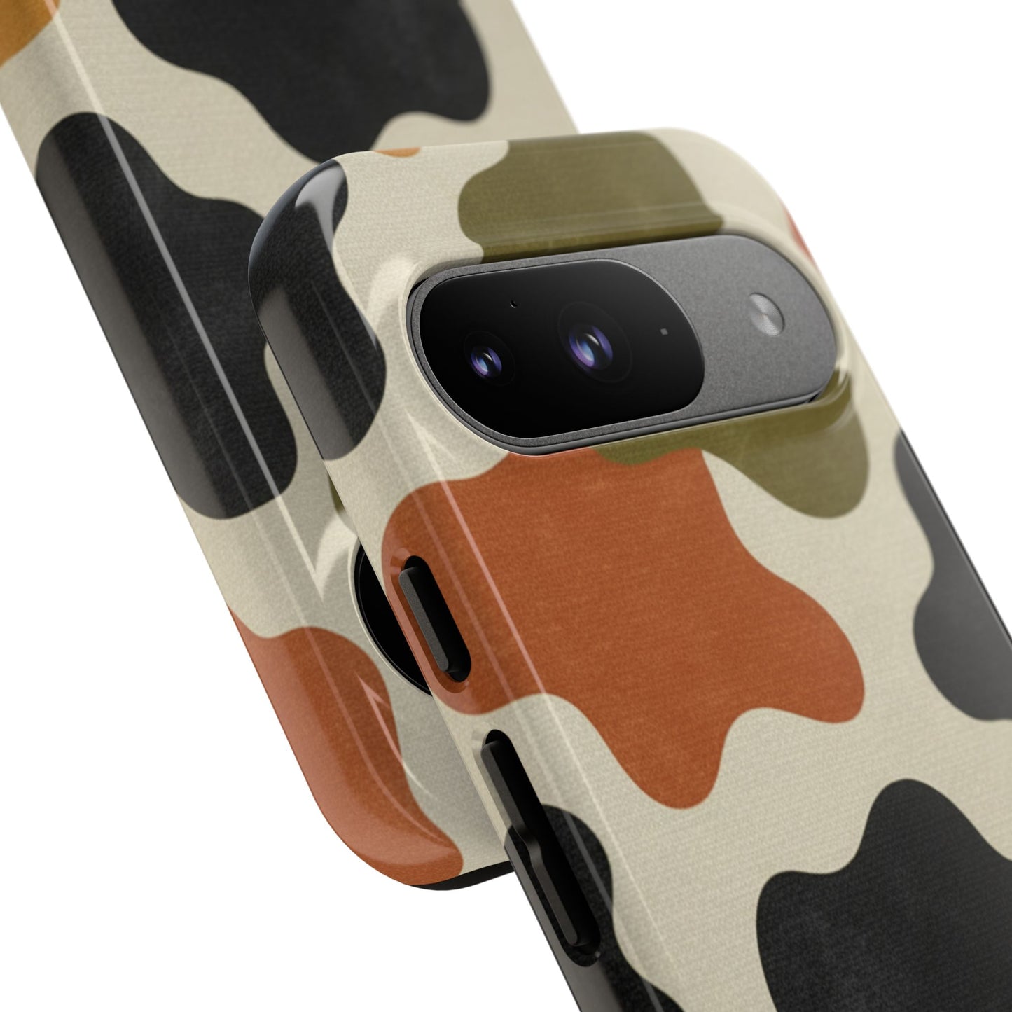 Retro Abstract Camouflage Phone Case — Earth Tone Tough Case