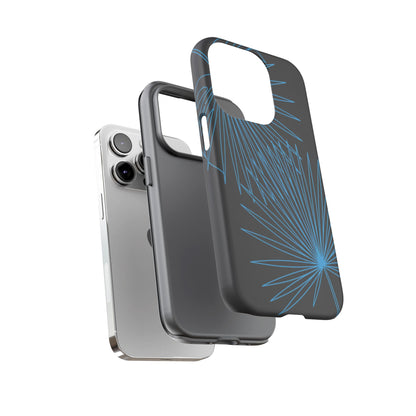 Blue Dandelion Burst Tough Phone Case — Protective Floral iPhone Cover