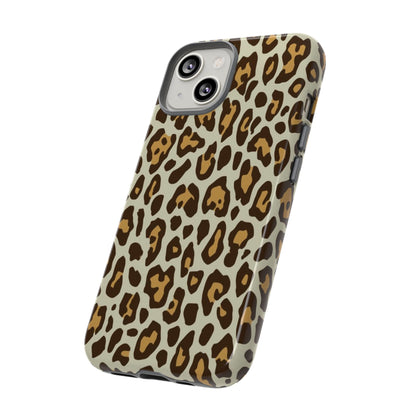 Leopard Print Tough Phone Case — Durable Protective Animal Print Case