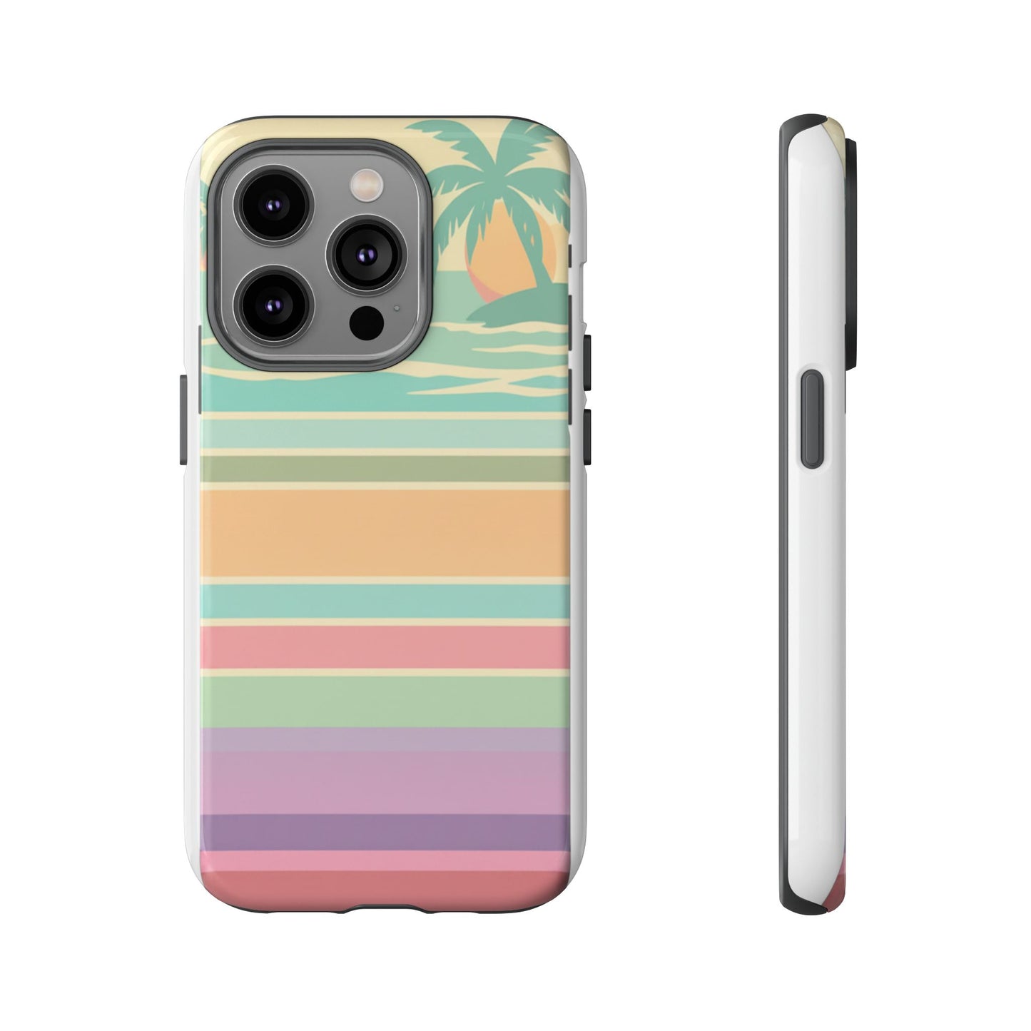 Tough Case — Retro Pastel Sunset Palm Tree Phone Case