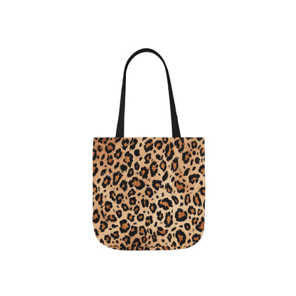 Leopard Print Canvas Tote Bag — Animal Print Everyday Shopper