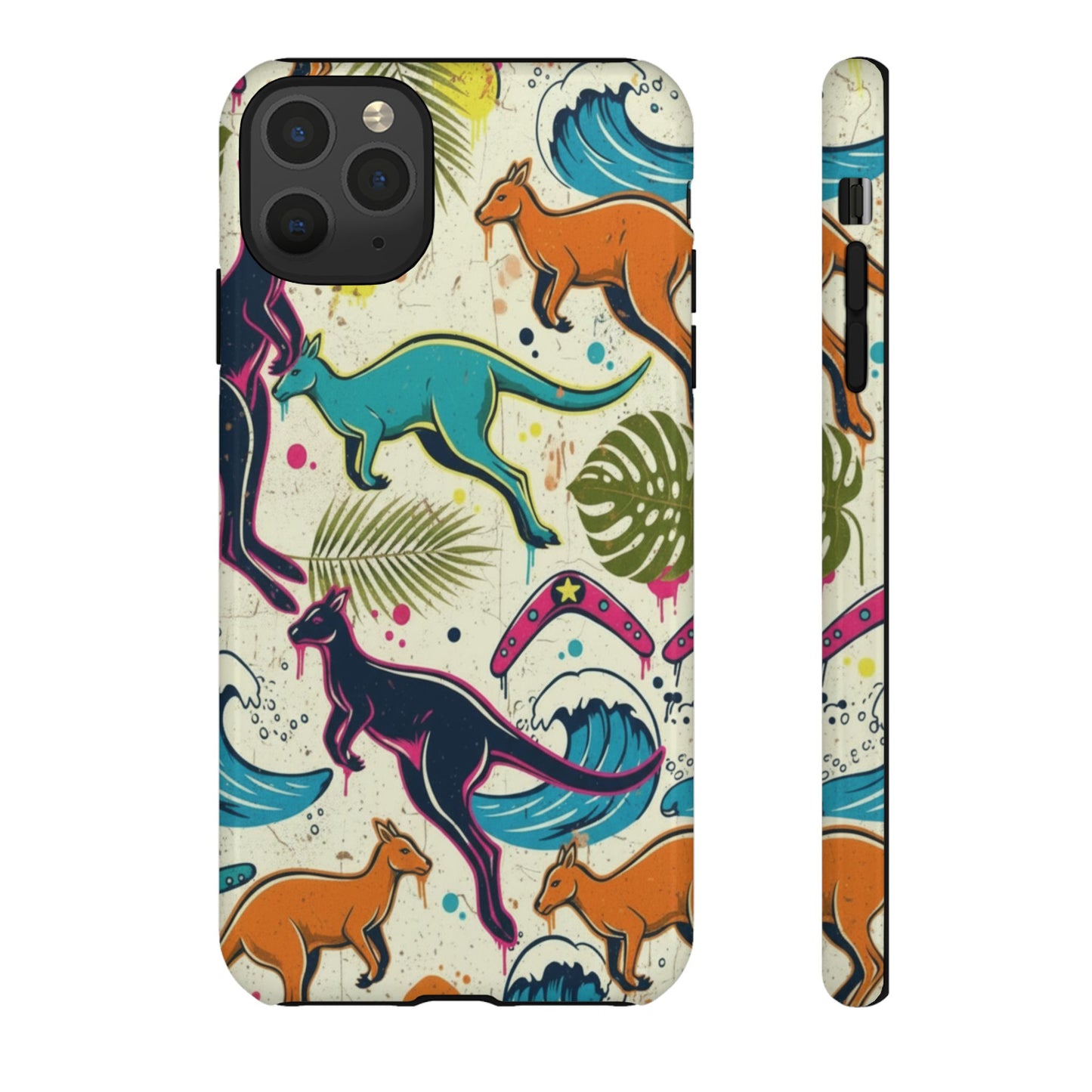 Tough Cases — Colorful Surfing Kangaroo Phone Case
