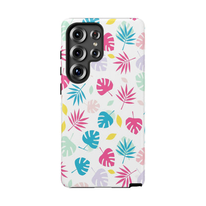 Tropical Leaf Phone Case — Colorful Pastel Monstera & Palm iPhone Case