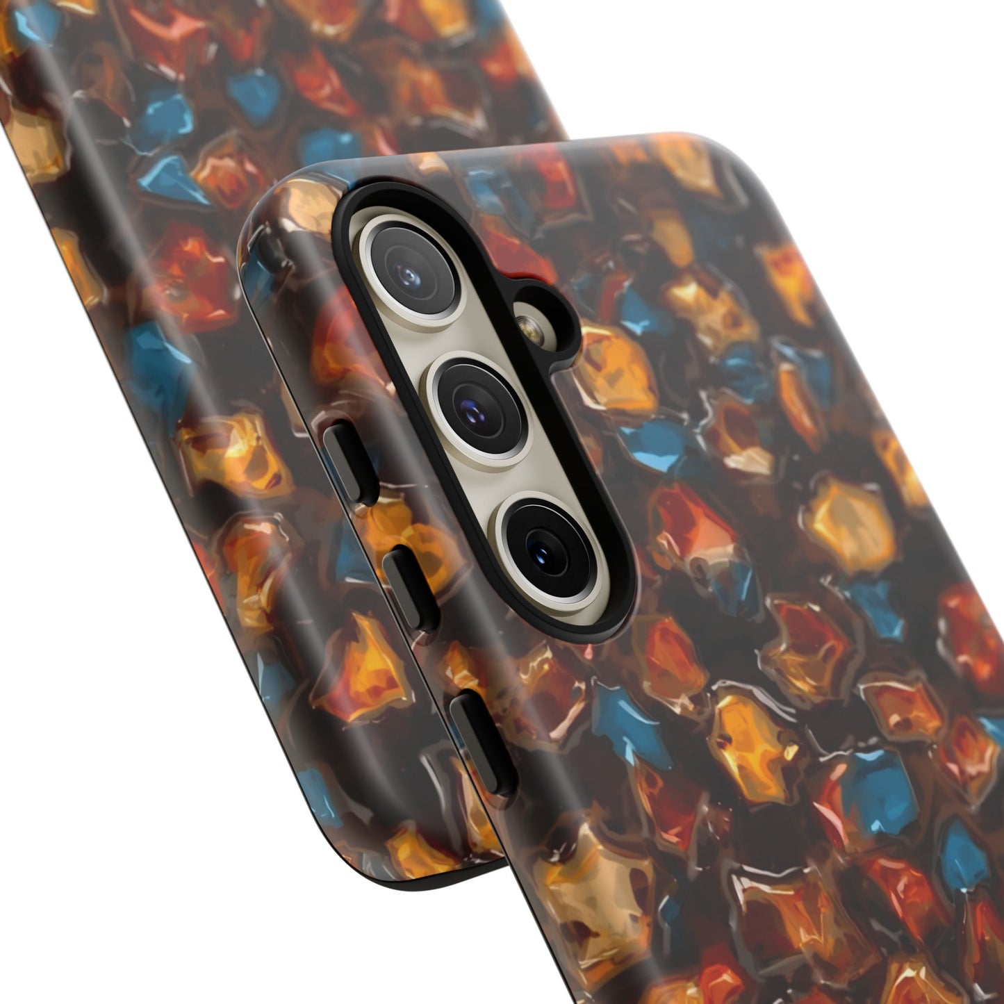 Phone Case - Amber Tortoiseshell Mosaic Protective Cover