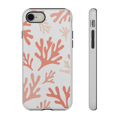 Coral Reef Pattern Tough Phone Case — Pink Beachy Protective Cover