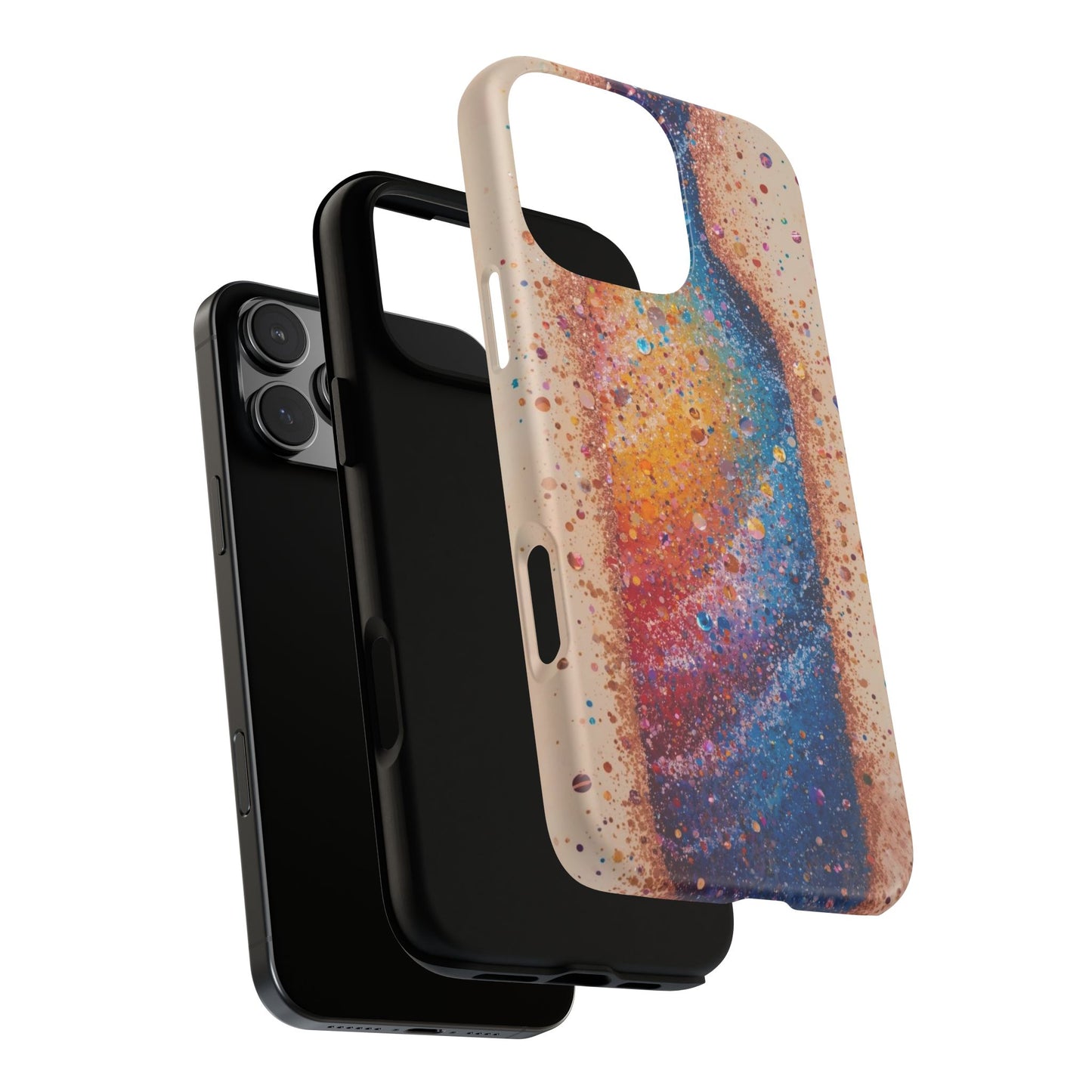 Galaxy Bottle Tough Phone Case — Colorful Nebula Splash iPhone Cover