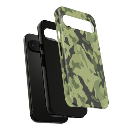 Camo Tough Phone Case — Military Green Protective iPhone Cover