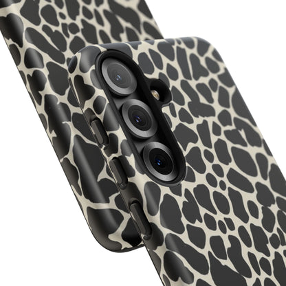 Black and White Cowhide Phone Case — Protective Tough Case